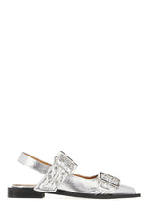 Ballerine Feminine Buckle in poliestere argento -  | Wise