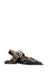 Ballerine Feminine Buckle in similpelle nera -  | Wise