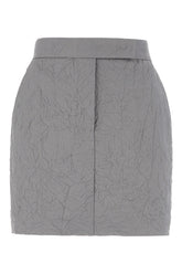 Mini gonna in lana grigia -  | Wise