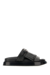 Slippers in pelle nera -  | Wise