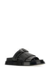 Slippers in pelle nera -  | Wise