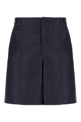 Bermuda in misto cotone blu denim -  | Wise
