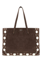 Brown suede shopping bag -  | Wise