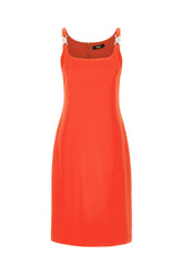 Abito in viscosa stretch arancione fluo -  | Wise