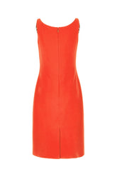 Abito in viscosa stretch arancione fluo -  | Wise