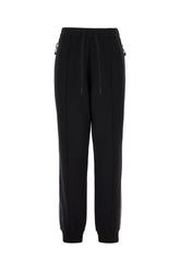 Black stretch cotton blend joggers -  | Wise