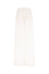 Pantalone in misto viscosa avorio -  | Wise