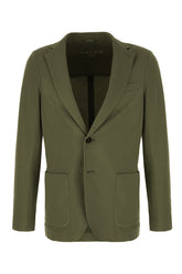 Giacca in cotone stretch verde oliva -  | Wise