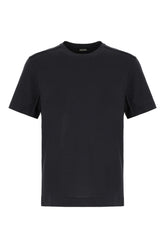 Charcoal silk blend t-shirt -  | Wise