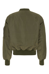 Giubbino imbottito in nylon verde militare -  | Wise