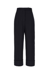 Pantalone in lana blu notte -  | Wise