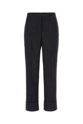 Pantalone in cotone stretch ricamato -  | Wise