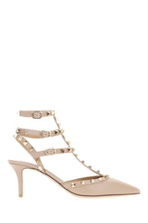 Scarpe con tacco Rockstud in pelle rosa cipria -  | Wise