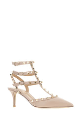 Scarpe con tacco Rockstud in pelle rosa cipria -  | Wise
