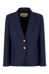 Giacca in misto lana blu navy -  | Wise