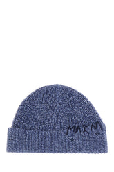 Cuffia in lana blu melangé -  | Wise