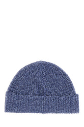 Cuffia in lana blu melangé -  | Wise