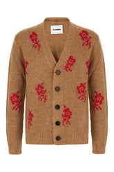 Cardigan in misto alpaca biscotto -  | Wise