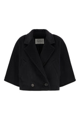 Cappotto in misto lana nera -  | Wise
