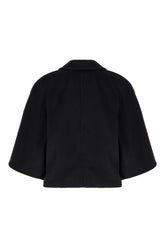 Cappotto in misto lana nera -  | Wise