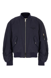 Bomber in misto cotone blu navy -  | Wise
