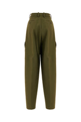 Pantalone in misto cotone verde oliva -  | Wise