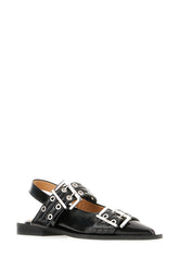 Ballerine Feminine Buckle in simil pelle nera -  | Wise