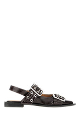 Ballerine Feminine Buckle in simil pelle melanzana -  | Wise
