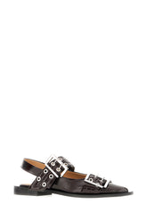Ballerine Feminine Buckle in simil pelle melanzana -  | Wise