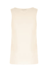 Ivory stretch silk top -  | Wise