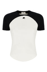 Two-tone cotton t-shirt -  | Wise