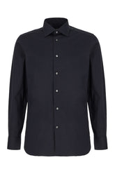 Camicia in popeline blu notte -  | Wise