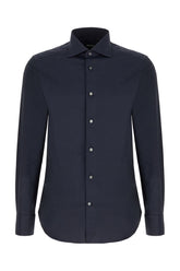 Camicia in cotone stretch blu notte -  | Wise