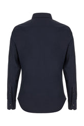 Camicia in cotone stretch blu notte -  | Wise