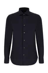 Midnight blue stretch cotton shirt -  | Wise