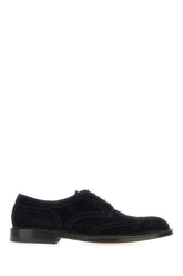 Scarpe stringate in pelle scamosciata blu notte -  | Wise