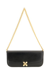 Borsa a spalla Skull Flower piccola in pelle nera -  | Wise