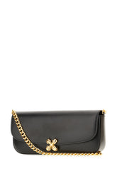 Borsa a tracolla Skull Flower in pelle nera -  | Wise