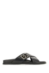 Slipper in pelle nera -  | Wise