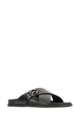 Slipper in pelle nera -  | Wise