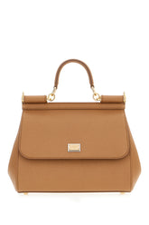 Brown leather large Sicily handbag -  | Wise