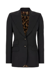 Giacca in lana stretch nera -  | Wise