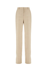 Pantalone in lana stretch sabbia -  | Wise