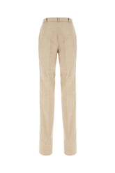 Pantalone in lana stretch sabbia -  | Wise