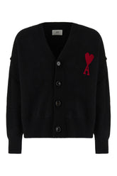 Cardigan in lana nera -  | Wise