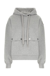 Felpa in cotone stretch grigio melangé -  | Wise