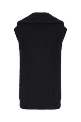 Cappotto smanicato in misto alpaca nero -  | Wise