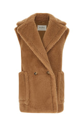 Cappotto smanicato in misto camello caramello -  | Wise