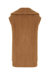 Cappotto smanicato in misto camello caramello -  | Wise