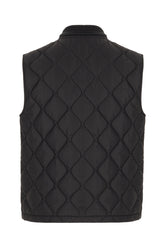 Giubbino imbottito smanicato in nylon nero -  | Wise